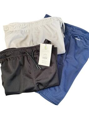 Athletic Works Boy’s Mesh Shorts - Black, Gray, Navy